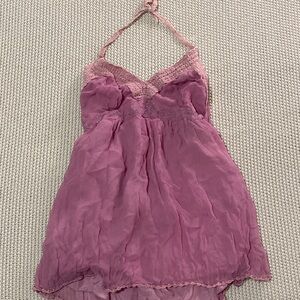 Y2K Hale Bob Lavender Silk Top